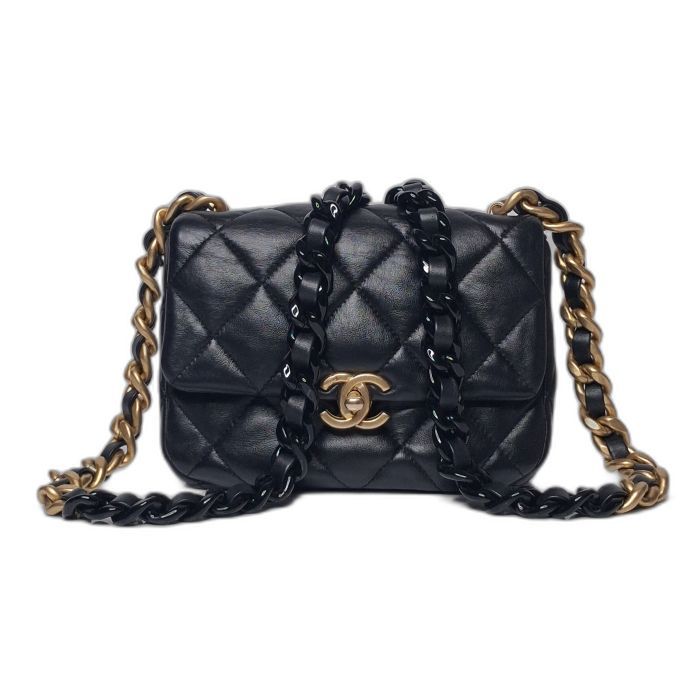 Chanel Black Quilted Lambskin Mini Flap Bag