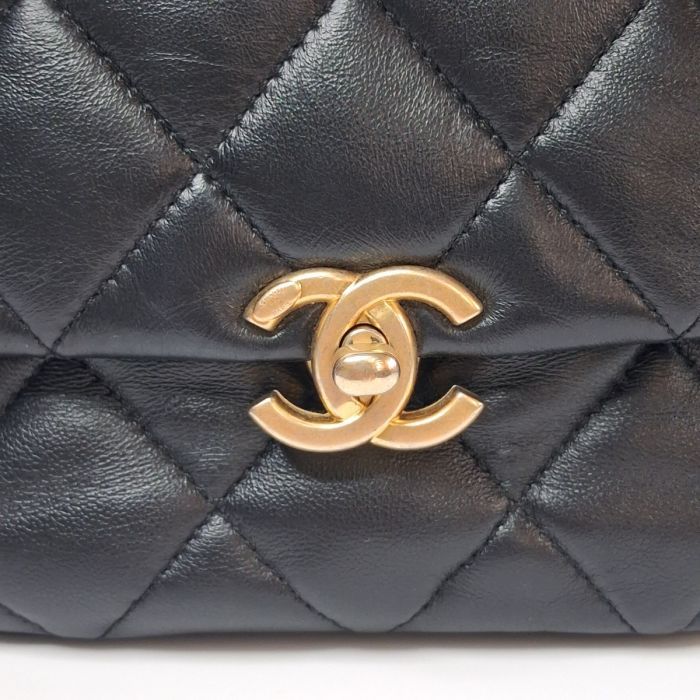 Chanel Black Quilted Lambskin Mini Flap Bag