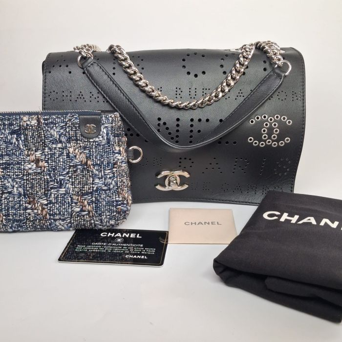 Chanel Perforated Leather Flap Bag