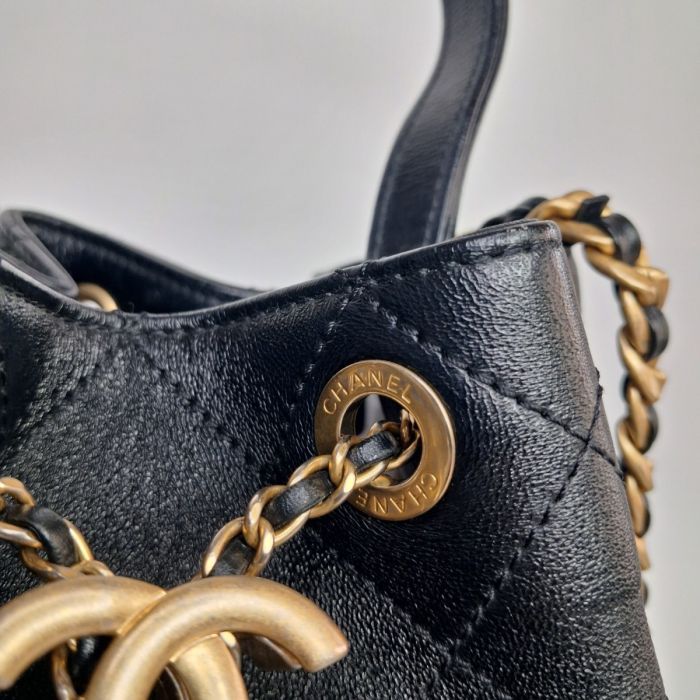 Chanel Quilted Leather Bucket Bag