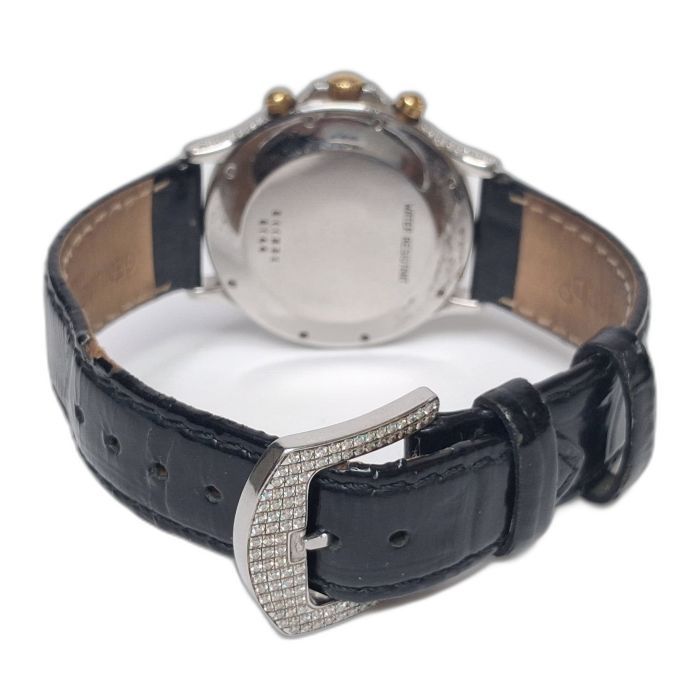 Chopard Genève Chronograph Watch with Diamond-Set Bezel
