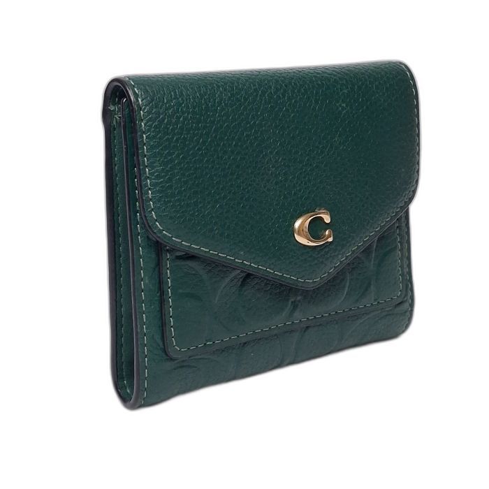 Coach Green Signature Leather Bifold Wallet