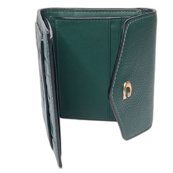 Coach Green Signature Leather Bifold Wallet
