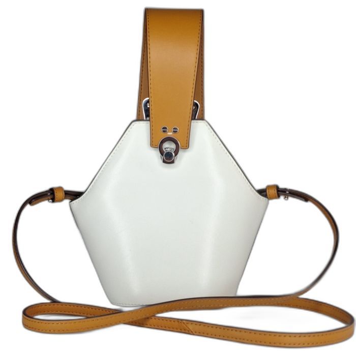 Danse Lente White Leather Bucket Bag