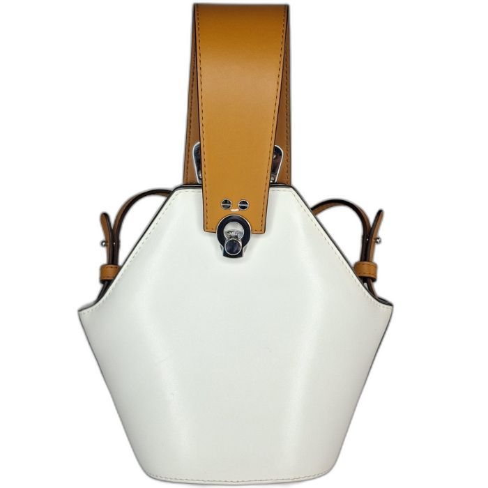 Danse Lente White Leather Bucket Bag