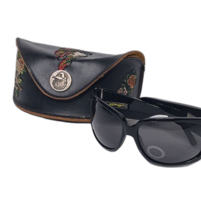 Ed Hardy EHS-024 Black Dragon Crystal-Embellished Sunglasses