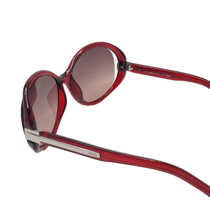 Fendi FS5153 Oval Burgundy Sunglasses