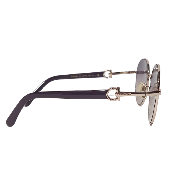 Ferragamo SF315SLBK Round Sunglasses