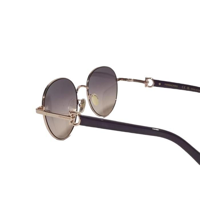 Ferragamo SF315SLBK Round Sunglasses