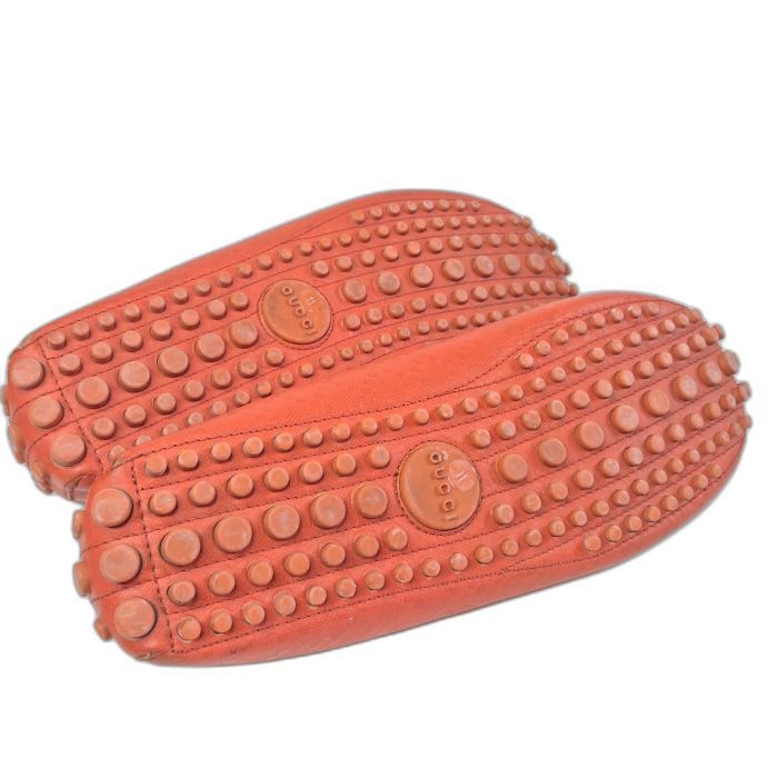 Gucci Diamante Leather Driver Loafers