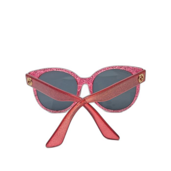 Gucci GG0035SA Pink Glitter Round Sunglasses