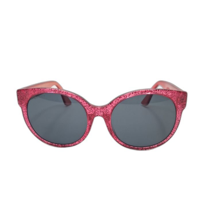 Gucci GG0035SA Pink Glitter Round Sunglasses