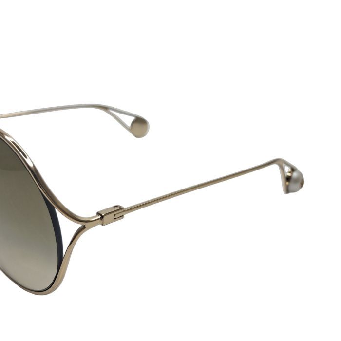 Gucci GG0253SA Round Gold-Tone Sunglasses