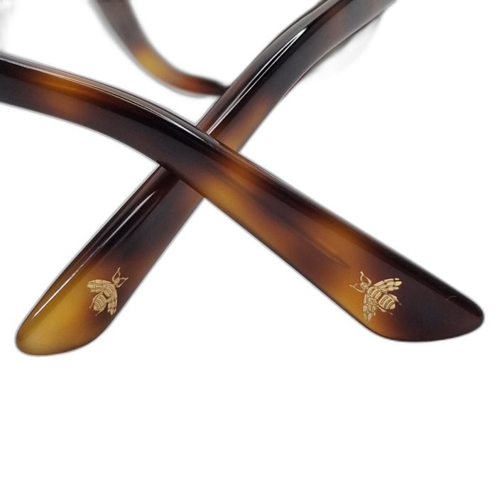 Gucci GG0346SA Tortoiseshell Star & Bee Cat-Eye Sunglasses