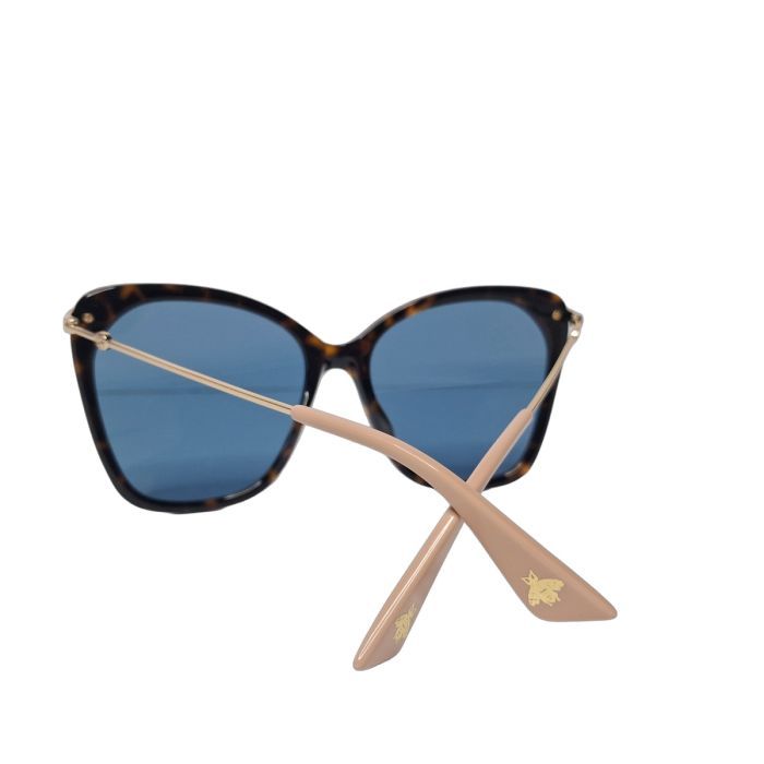 Gucci GG0510S Tortoiseshell Blue-Lens Sunglasses