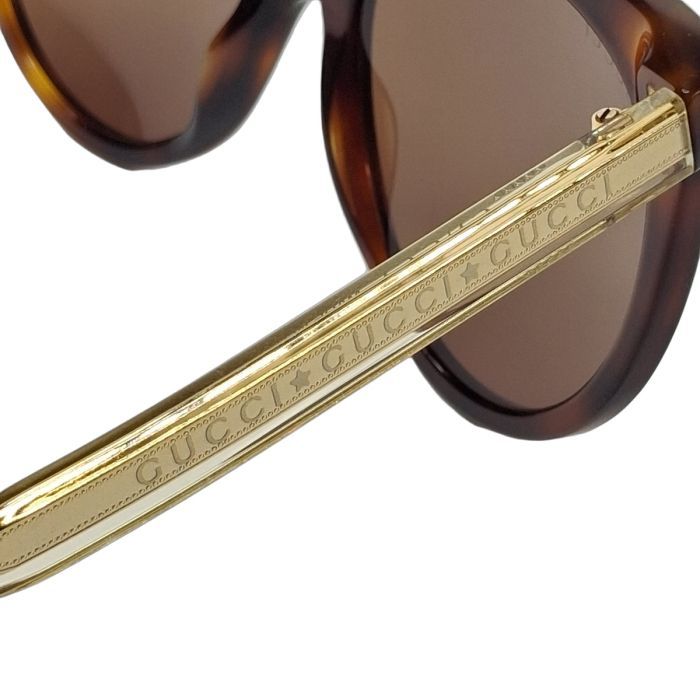 Gucci GG0565S Tortoiseshell Cat-Eye Sunglasses