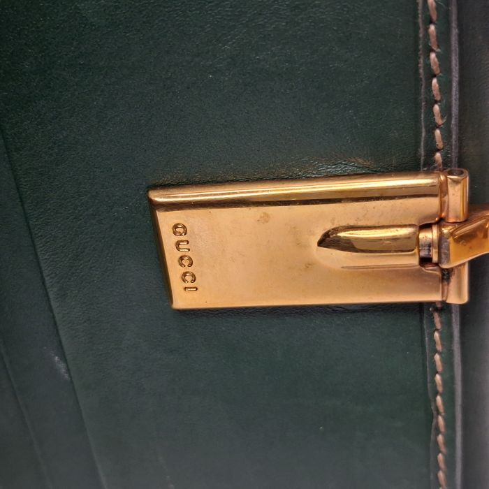 Gucci Green Guccissima Compact Flap Wallet