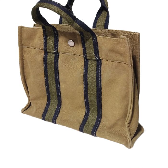 Hermes Mini Canvas Handbag