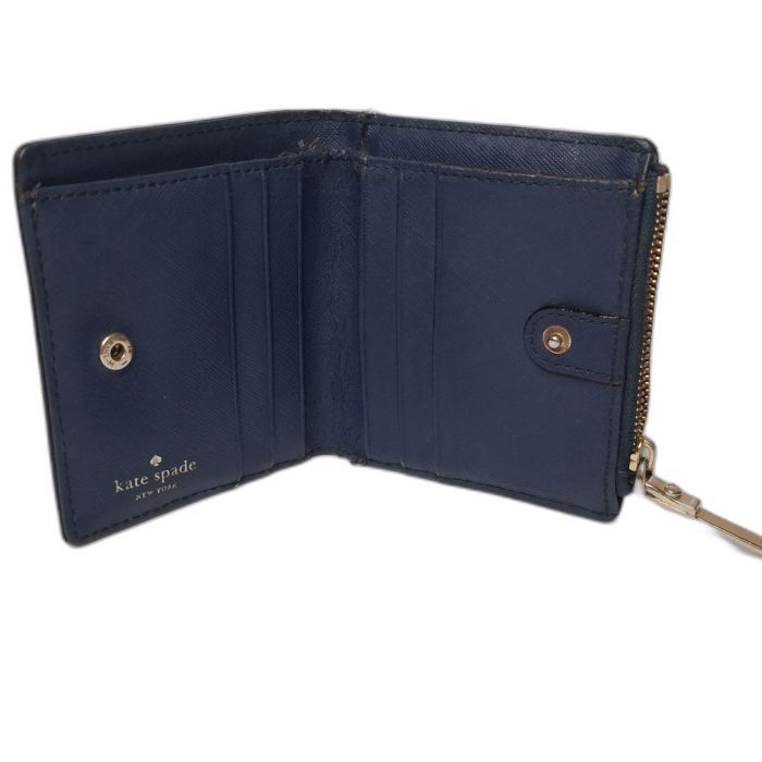 Kate Spade Navy Saffiano Zip-Around Wallet