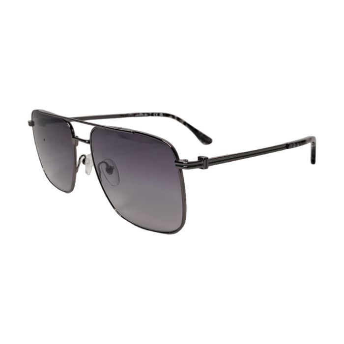 Lacoste Gunmetal Navigator Mirrored Sunglasses