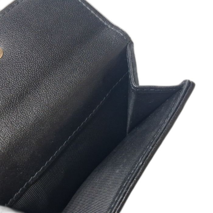 Lady Dior Black Cannage Lambskin Trifold Wallet