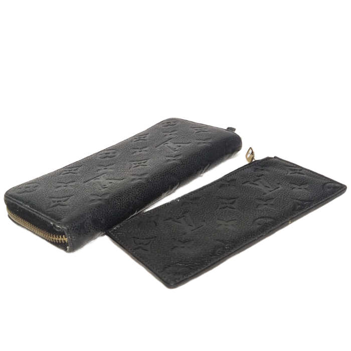 Louis Vuitton Black Monogram Empreinte Clemence Wallet