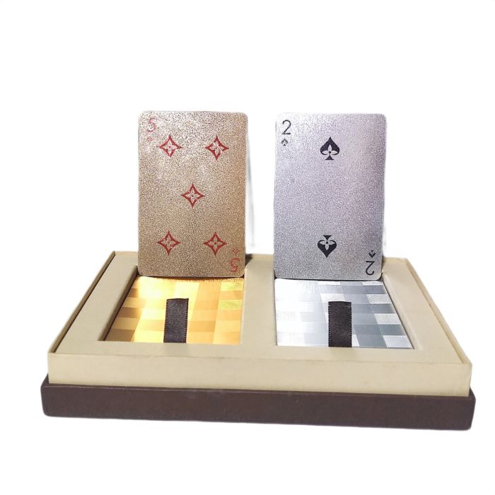 Louis Vuitton  Metallic Damier Playing Cards Set