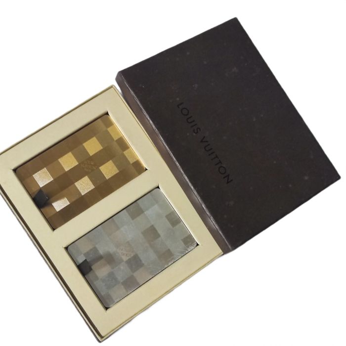 Louis Vuitton  Metallic Damier Playing Cards Set