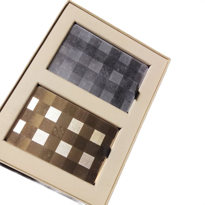 Louis Vuitton  Metallic Damier Playing Cards Set