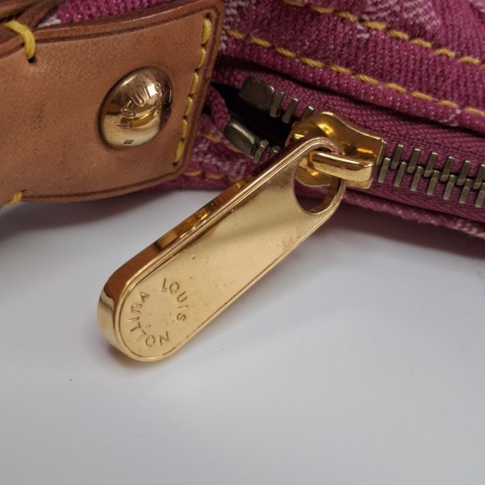 Louis Vuitton Pink Monogram Denim Baggy Bag