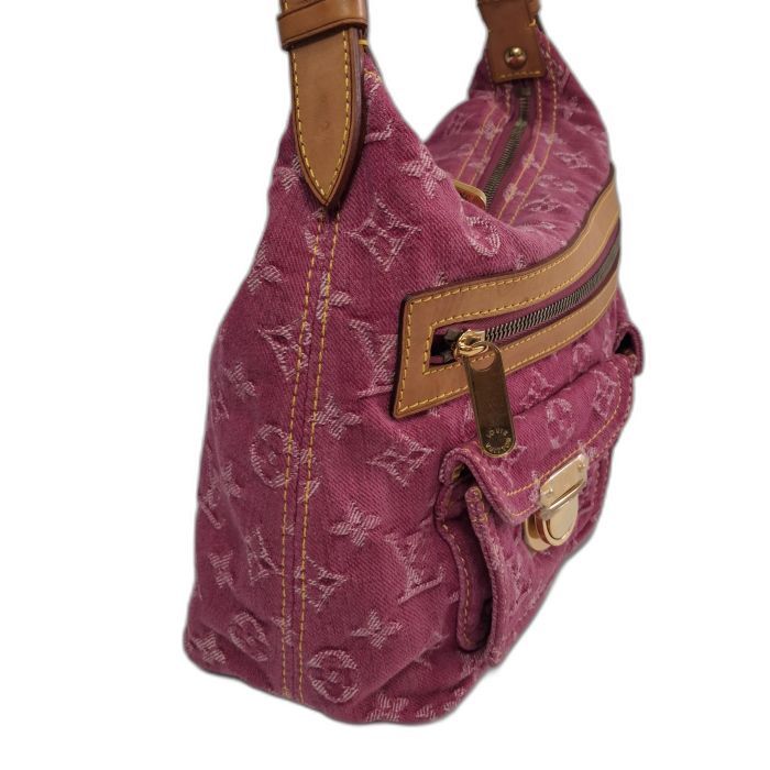 Louis Vuitton Pink Monogram Denim Baggy Bag