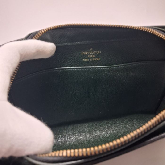 Louis Vuitton Green Taiga Leather Zip Organizer