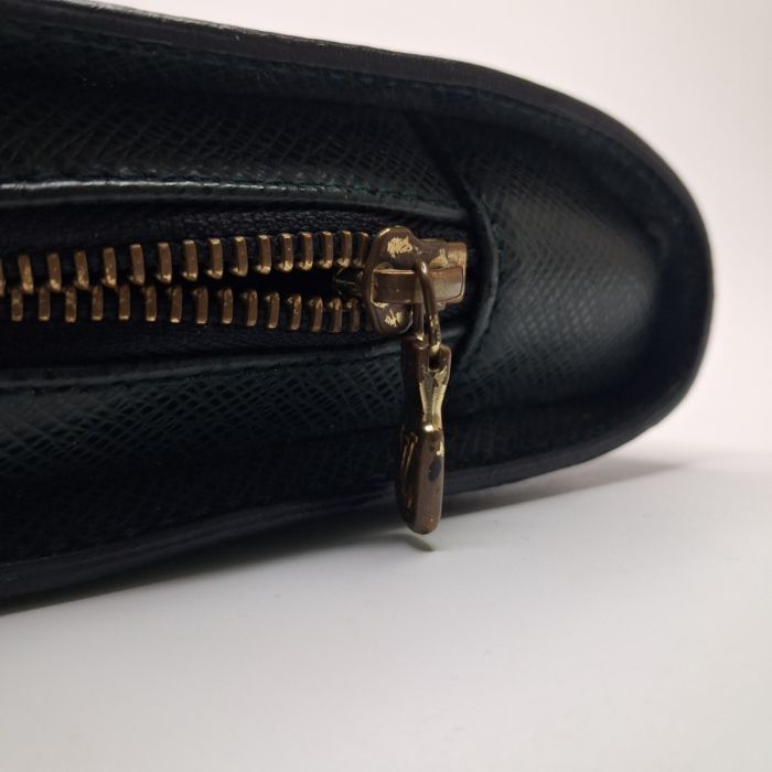Louis Vuitton Green Taiga Leather Zip Organizer