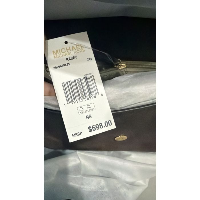 Michael Kors Nutmeg Suede Kacey Large Convertible Shoulder Bag