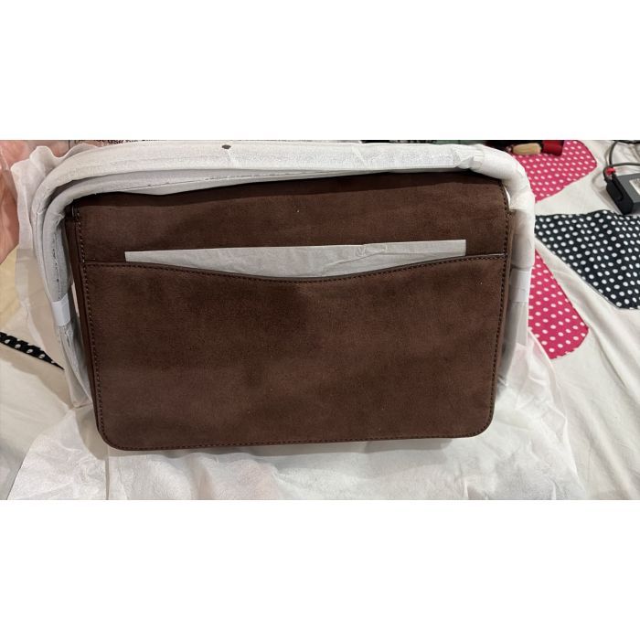 Michael Kors Nutmeg Suede Kacey Large Convertible Shoulder Bag