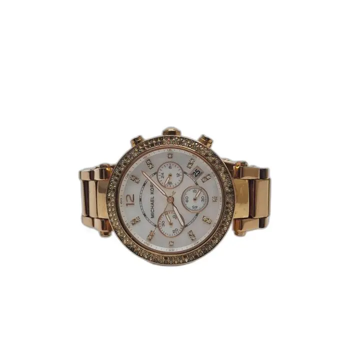Michael Kors Parker Rose Gold Crystal Chronograph Watch