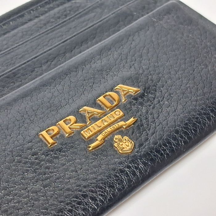 Prada Black Grained Leather Wallet