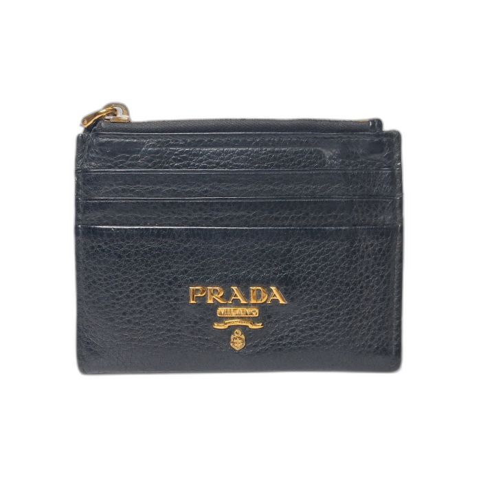 Prada Black Grained Leather Wallet