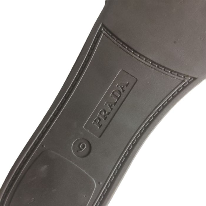 Prada Leather Logo Driving Loafer 2DD165 Black 