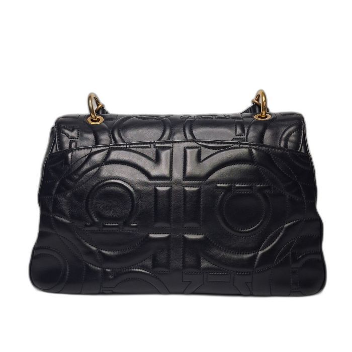 Salvatore Ferragamo Gancini Quilted Flap Bag