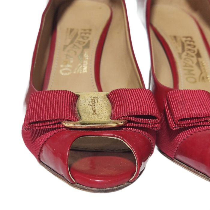 Salvatore Ferragamo Red Patent Leather heels