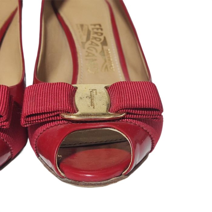 Salvatore Ferragamo Red Patent Leather heels