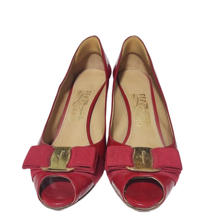 Salvatore Ferragamo Red Patent Leather heels