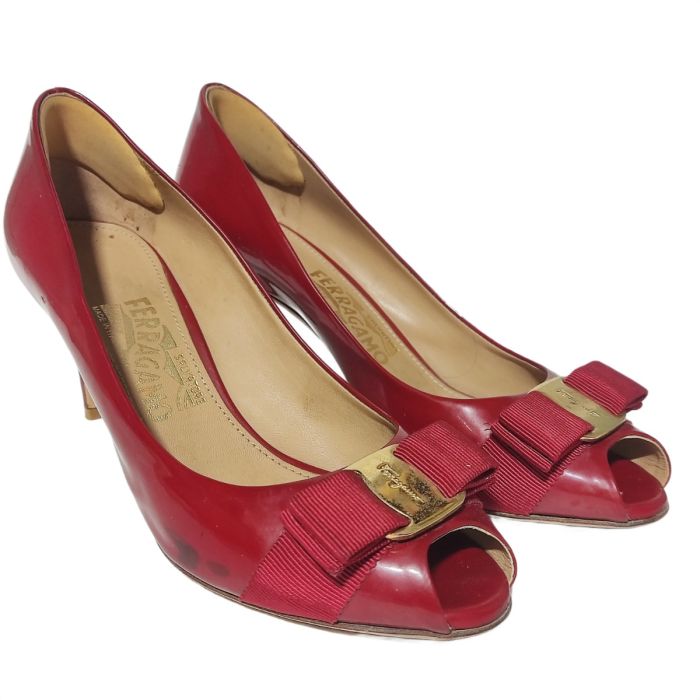 Salvatore Ferragamo Red Patent Leather heels