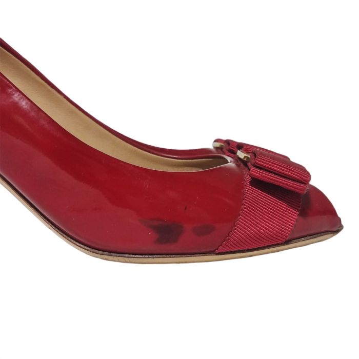 Salvatore Ferragamo Red Patent Leather heels
