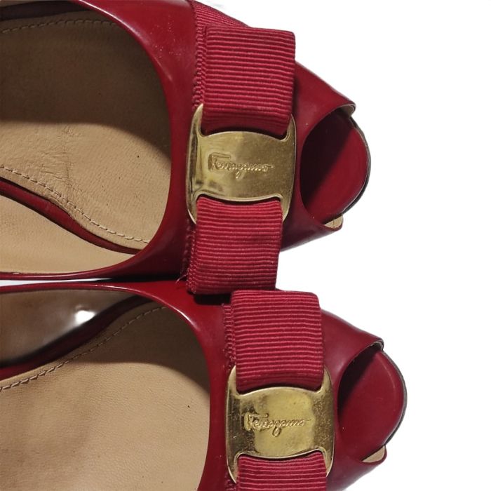 Salvatore Ferragamo Red Patent Leather heels