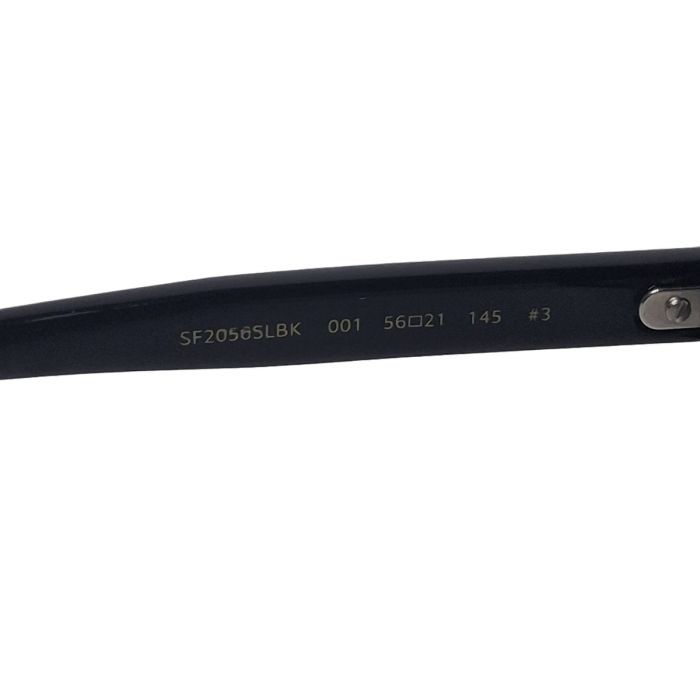 Salvatore Ferragamo SF2056SLBK Gancini Sunglasses, Black Rounded