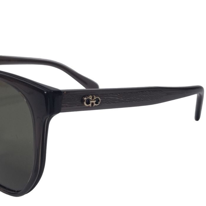 Salvatore Ferragamo SF2056SLBK Gancini Sunglasses, Black/Green Lenses
