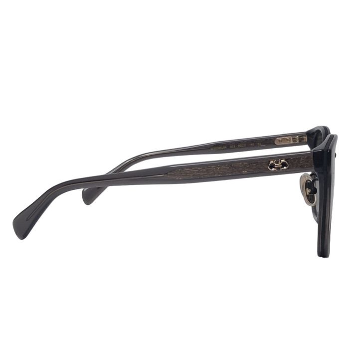 Salvatore Ferragamo SF2056SLBK Gancini Sunglasses, Black/Green Lenses
