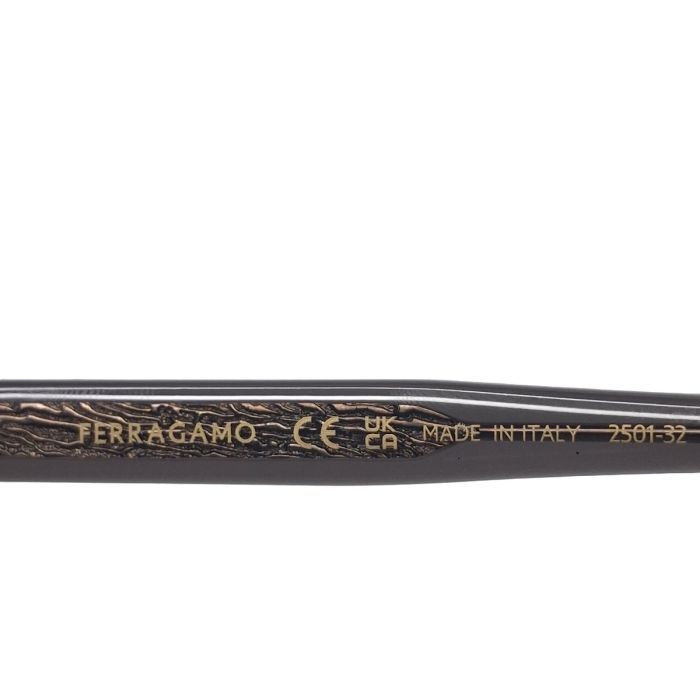 Salvatore Ferragamo SF2056SLBK Gancini Sunglasses, Black/Green Lenses